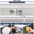thumbnail image 2 of Wall-Mounted Kitchen Faucet - Stainless Steel Kitchen Wall-Mounted Faucet - Wall-Mounted Faucet with Swivel Spout - Ceramic Cartridge - Water-Saving - Silver, 2 of 6
