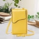 thumbnail image 4 of Monedero pequeño de material cuero para teléfono , bandolera bandolera Cartera para teléfono Bolsos ligeros para mujer - Amarillo BLESIY bolso del teléfono celular, 4 of 8