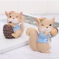thumbnail image 4 of CAROOTU Animal Figurines Statue Ornament Mini Resin Squirrel Craft Decoration for Fish Tank Toy, 4 of 8