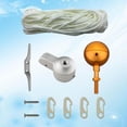 thumbnail image 4 of MasteelfCA 1 Set/10 Pcs Outdoor Flagpole Ornament Tool Kit Flagpole Ball Flag Pole Halyard Snap Hook Clip Hanging Rope Flagpole Accessories for Outdoor, 4 of 8