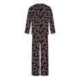 thumbnail image 6 of Kiplyki Flash Womens Sleepshirts Printing Round Neck Short Sleeve Sleepshirt and Pants Sets Loungewear Pajamas With Pockets, 6 of 6