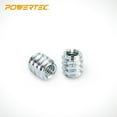 thumbnail image 7 of POWERTEC 50PK Threaded Inserts for Wood Furniture | Zinc Plated | 1/4”-20 Internal Threads | 11.9mm Length, QTI1002, 7 of 7