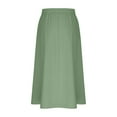 thumbnail image 6 of Bovxnpu Women Skirt Women's Pull On Midi Length Skirt Drawstring Side Pocket Casual Loose Skirt Beach Vacation Summer Outfits, 6 of 7