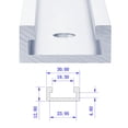 thumbnail image 2 of Silver 30 Type T-Tracks 300-600Mm Aluminium Alloy Track Woodworking Bench T Slot, 2 of 9
