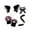 Black With Tie, variant on Cat Ear and Tail Paw Animals Ears and Long Tail for Masquerade Birthday Prom White With Tie