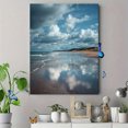 thumbnail image 4 of Dramatic Cloudy Beach Reflection Canvas Print, Perfect for Living Room, Office, Hotel, Cafe, Bathroom, 4 of 8