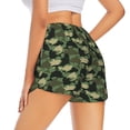 thumbnail image 3 of Xecao's Camouflage Shark for a double-layer running short for women, perfect for gym, tennis, and more, featuring a convenient pocket., 3 of 9