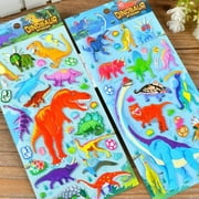 EOEMY Craft Scrapbooking 3D Puffy Bubble Dinosaur Sticker For Kids Gift Party Favors-4 Sheets