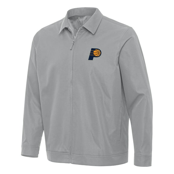 Men's Antigua  Gray Indiana Pacers Pivot Full-Zip Jacket
