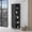 Black#3, variant on Bathroom Vanity, Malibu Freestanding Linen Cabinet, 2-Doors, Open Shelves -White, White Bathroom Storage Cabinet,Particle Board Bathroom Shelving, Bath & Faucets Bathroom Storage