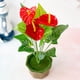 thumbnail image 3 of Anthurium de 12 cabezas Bearachild flores falsas alternativas decoración para oficina adorno de mano de planta emulacional de plástico, 3 of 6