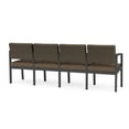 thumbnail image 5 of Lesro Lenox Steel Fabric 4-Seat Waiting Room Guest Reception Chair in Charcoal/Peppercorn/Brown, 5 of 5