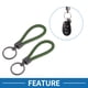 thumbnail image 2 of Llavero para Automóvil Unique Bargains Llavero Universal con Anillo para Llaves de Control Remoto para el Hogar de Cuero Aleación de Zinc Verde Militar 2 Pcs, 2 of 6
