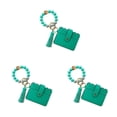 thumbnail image 2 of Jumpingount LLavero llaveros cuentas de silicona buena elasticidad con tarjetero lindo portátil llaves anillo llave hebilla niños adultos Type4 NO4 Jumpingount CBP583948, 2 of 6