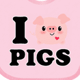 thumbnail image 4 of Inktastic I Love Pigs Boys or Girls Baby Bib, 4 of 4
