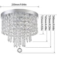 thumbnail image 3 of Depuley LED Mini Modern Crystal Chandelier Light, 3-Lights Elegant Flush Mount Ceiling Lamp, Crystal Lights Fixture for Bedroom, Hallway, Kitchen, Bathroom, Living Room, 3 of 6