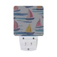 thumbnail image 5 of Yayeee LED Plug in Night Light for The Home with Auto Dusk to Dawn Light Sensors, 2 Pack, Pink Hand Drawn Sailboats, 5 of 6