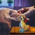 thumbnail image 2 of Cute Teddy Dog Night Light, Painted Glass Design LED Table Lamp, Perfect Gift for Dog Lovers, Home & Office Decor, 2 of 5