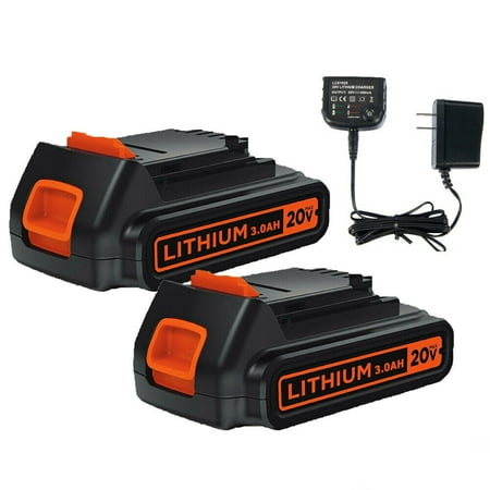 

2Pack LBXR20 20V Battery / Charger For Black&Decker Max Lithium LBXR20-OPE LB20