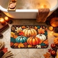 thumbnail image 4 of syligr Pumpkin Maple Leave Fall Rugs for Outdoor Front Door, Halloween Doormat for Indoor Entryway Kitchen, Autumn Harvest Welcome Floor Mat for Home, Thanksgiving Non-Slip Mat, 16x24 Inch, 4 of 5