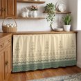 thumbnail image 3 of Abstract Floral Stem Cabinet Curtains for Kitchen 32"Wx55"L, Vintage Traditional Beige Green Symmetrical Pantry Curtain Skirt Magic Tape Short Curtains Decor Privacy Panel for Utility Closet Bathroom, 3 of 9