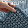 thumbnail image 4 of SIXHOME Bathroom Rugs Mat Waffle Bath Rug Super Absorbent Non Slip Bath Mat Machine Washable Rubber Backed Bathroom Mat with Tassels Ultra Soft Boho Bathroom Decor 17" x 24" Blue, 4 of 8