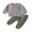 Gray Green, variant on LMLYSoH Baby Boys Pants Set, Long Sleeve Crew Neck Letters Print Sweatshirt with Pants Thanksgiving Clothes