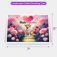 thumbnail image 5 of Hello Valentine’s Day Golden Retriever Flower Crown Romantic Pink Floral 7x5in Folded Greeting Card Goldens Dog Lover Gifts Idea Single Note Card with Envelope - 00031, 5 of 5