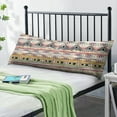 thumbnail image 2 of Aesthetic Vintage Body Pillow Cover 20x54 - Boho Chic Long Pillow Case with Zipper - Artistic & Ethnic Patterns - Breathable Maternity Pillowcase, 2 of 7