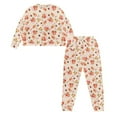 thumbnail image 5 of SCRAWLGOD Cupcake Pajamas for Women Long Sleeve and Pants Pajama Set with Pockets Size M Crewneck 2 Set Pjs for Women Breathable Loungewear Pj Sets Woman, 5 of 7