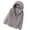 Gray, variant on Womens Fuzzy Faux Fur Jacket Soft Trendy Hooded Coats Women's Long Sleeve Zip Up Jackets Thermal Plain Outerwear Shaggy Warm Winter Clothes