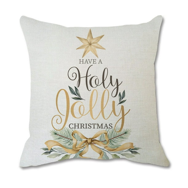 jovati 18 X 18 Pillow Covers Set of 4 Merry Christmas Printing