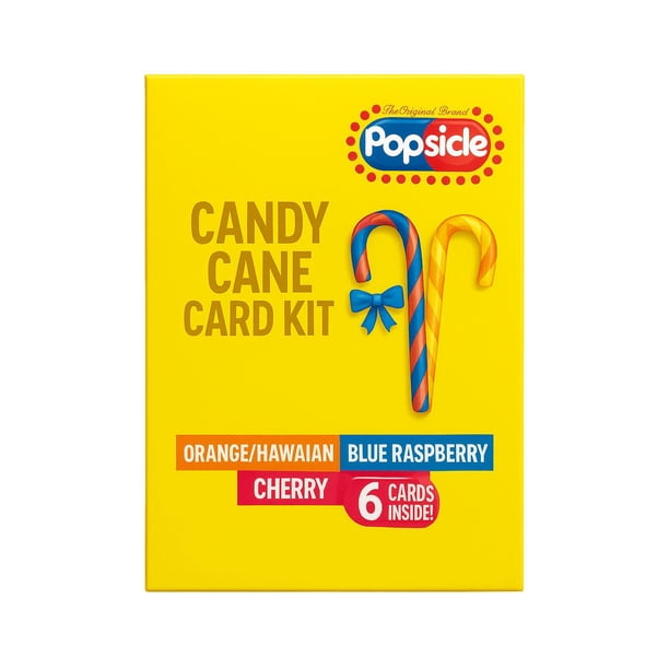 Flix Candy Popsicle Christmas Candy Cane Card Kit, Orange Hawaiian