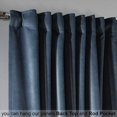 thumbnail image 5 of 3S Brother's Extra Long Solid Luxury Matte Velvet Soft Curtain Aegean Single Panel Hanging Back Tap & Rod Pocket Home Décor 5-25 Feet Custom Made Curtains -Made in Turkey Each(52"x288"), 5 of 7