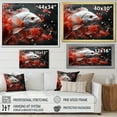 thumbnail image 4 of Designart "Serene Image Of Red And Grey Koi Fish Swimming III" Kois Fish Floater Framed Wall Art Prints, 4 of 5