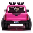 thumbnail image 3 of Ford F450 Kids 24V Electric Ride-On Truck Car w R/C Parental Control Remote, LED Foam wheels + Underbody LED Kit, MP3 + Wireless Music Streaming, Car Cover, Vegan Leather Seat, 3 of 11