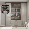 thumbnail image 1 of Light Luxury Flat Door Large Wardrobe Modern and Simple Home Bedroom Assembly Solid Wood Wardrobe Nordic Overall Cabinet Customi My Lux Decor Round, 1 of 17