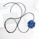 thumbnail image 3 of Gargantilla azul Collar con cordones de flores de camelia Collar de gargantilla de flores Collar de flores Gargantilla floral para discotecas, fiestas y uso diario para mujeres y niñas, 3 of 6