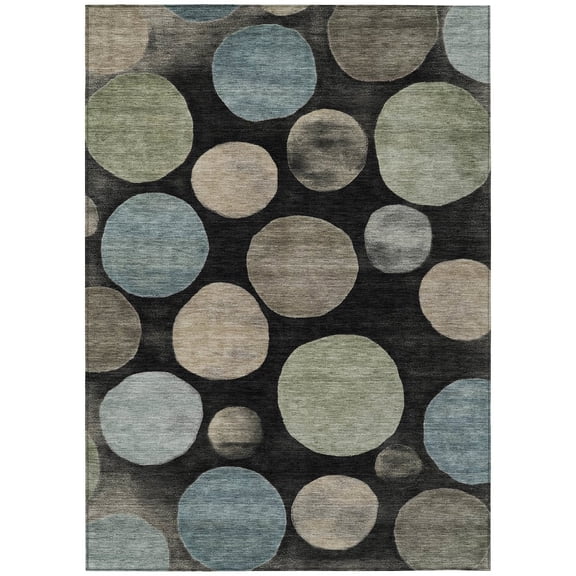 Dalyn Rugs Machine Washable Indoor/Outdoor Chantille ACN2062 Black 10' x 14' Rug