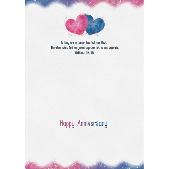 Shared Blessings You Have My Heart Happy Anniversary Card with NIV Scripture, 1 Count, Religious Christian Bible Verse