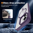 thumbnail image 4 of Clear Magnetic for iPhone 11 Case, Compatible with MagSafe, [Not Yellowing] [Military Grade Protection] Slim Transparent Silicone Anti-Scratch Shockproof Phone Case for 11, Dark Purple, 4 of 12