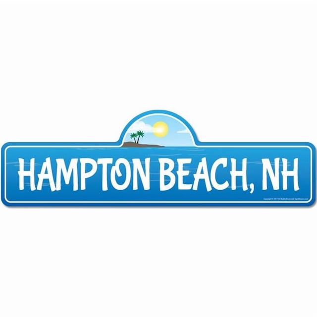 SignMission P-618 Hampton Beach Nh Panneau de Rue de Plage 6 x 18 Po - Hampton, Nh New Hampshire