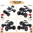 thumbnail image 6 of Wisairt 1:12 Large RC Cars,4WD Large Remote Control Monster Truck 2.4 GHz Alloy RC Cars for Kids Adults Aged 6 + Birthday Gifts (Silver), 6 of 10