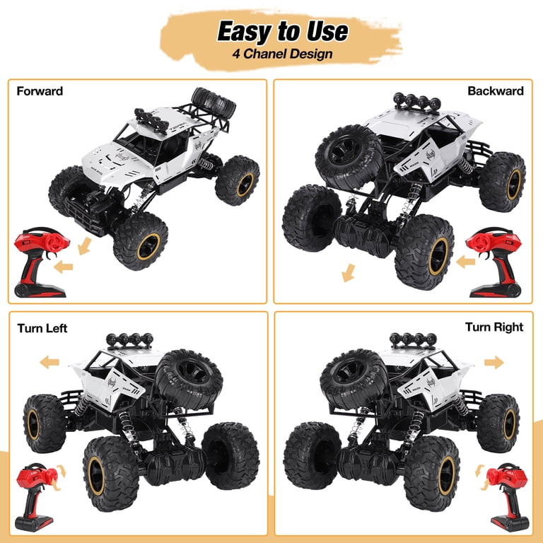 Wisairt 1:12 Large 4WD Remote Control Truck, Alloy Off-Road RC Car