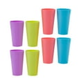 Qiysamall 8pcs Plastic Cups Water Cups Juice Cups Colorful Drinking