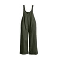 thumbnail image 5 of ClodeEU Women's Sleeveless Wide Leg Jumpsuit with Pockets,Casual Baggy Overalls Jumpsuit Army Green,Women's Plus L, 5 of 8