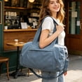 thumbnail image 1 of Bucket Luggage Bag Women's Travel Bag Waterproof Nylon Bag Versatile Shoulder Crossbody Gym Bag Large Capacity, 1 of 6