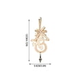 thumbnail image 6 of Toycle Hollow Metal Christmas Ornaments Golden Hanging Decor With Bow Crystal Xmas Tree Decorations For Decor E, 6 of 7