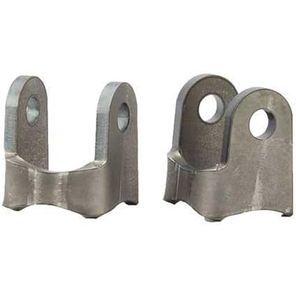 TORQUE 2PCS of Universal Weld-on Shock Brackets - Axle Mount, 1 3/4" - 3" Axle Mount, 1/2" Bolt Hole, 1/4" Thick Steel Mounting Bracket (TR1179)