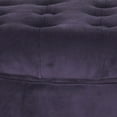 thumbnail image 3 of Button Tufted Velvet Upholstered Wooden Ottoman with Hidden Storage Purple and Brown - Saltoro Sherpi, 3 of 5